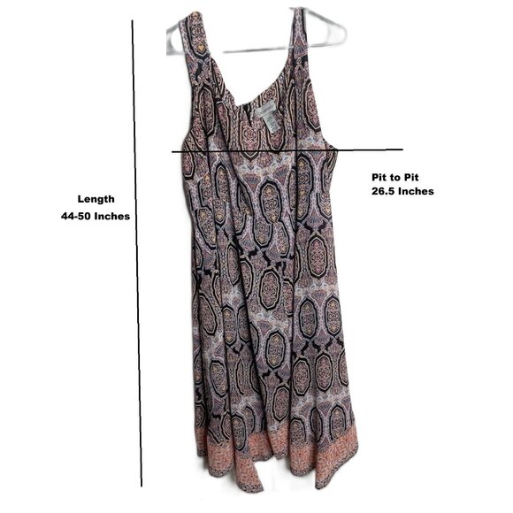 Catherines Womens Plus Midi Asymmetrical Sleeveless Floral Chiffon Dress Size 3X - Picture 14 of 14